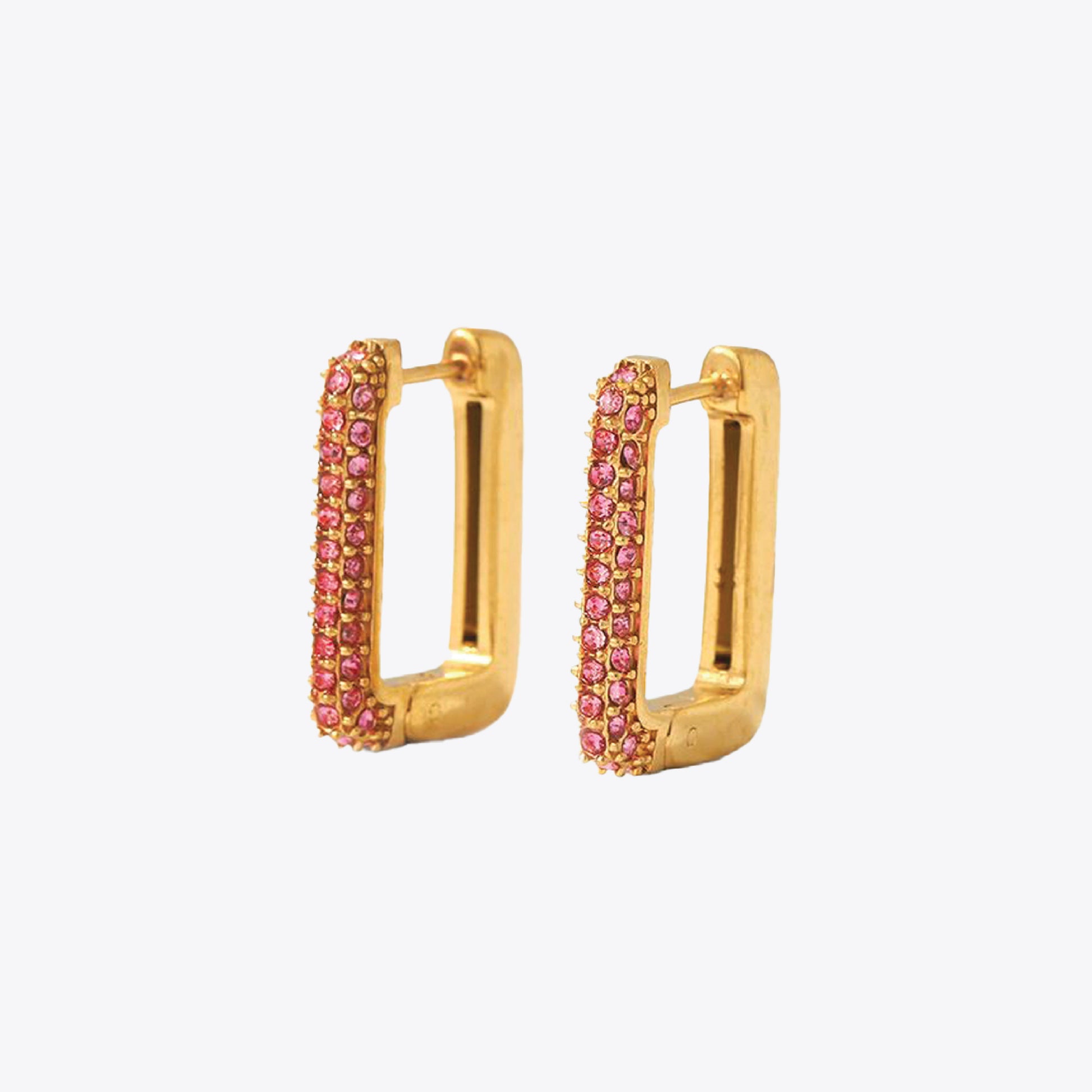 PINK SQUARE HOOPS