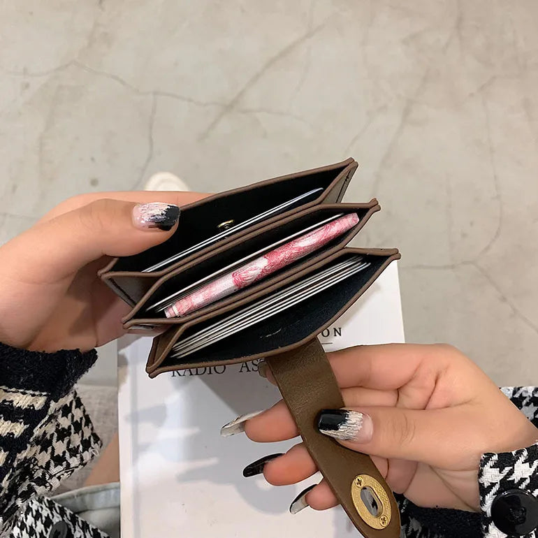 Pu Leather Lock Clasp Wallets