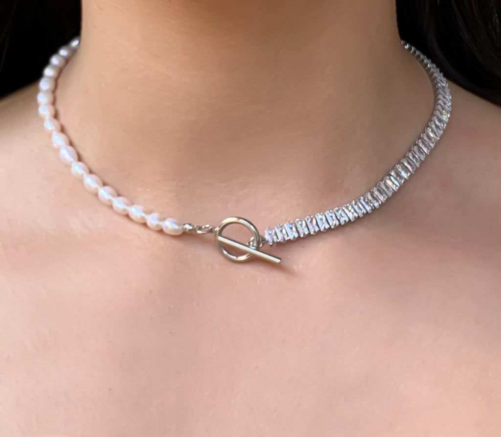 PEARL TENNIS NECKLACE